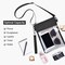 Clear Crossbody Purse Bag Stadium Approved Clear Tote Bag for Work Concert Sports(Clear Black)